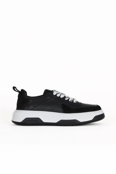 Bueno Shoes Pantofi sport de damă din piele multi neagră 16wa8232