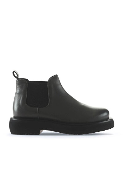 Bueno Shoes Cizme plate de damă din piele gri 01wt0502