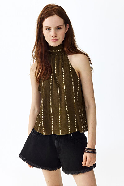 H&M Tekstüre Halter Yaka Üst