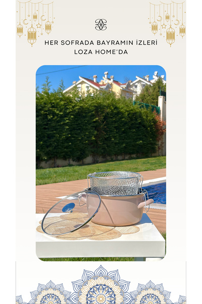 LOZA HOME |   سلسلة لَإيسنس بيور |   وعاء قلي مطلي بالمينا مقاس 22 سم |   توبراك