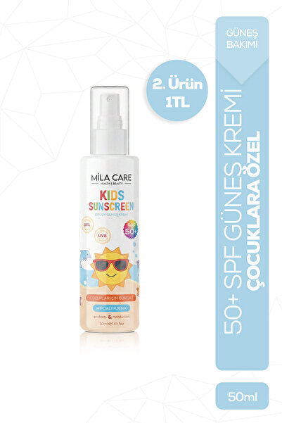 Mila Care Health&Beauty Çocuklar İçin 50+ Spf Yüksek Güneş Koruyucu Krem 50ml...