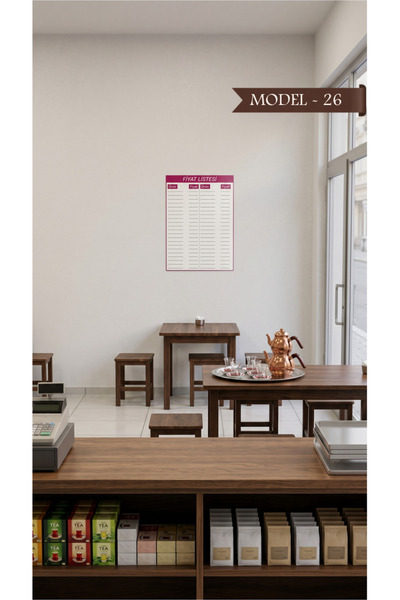 Akıllı Kağıt Produs - Lista de prețuri pentru servicii Adeziv 50x70 (Model- 26)