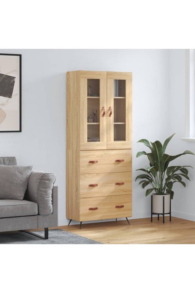 Concept Dulap înalt, stejar sonoma, 69,5x34x180 cm, lemn compozit