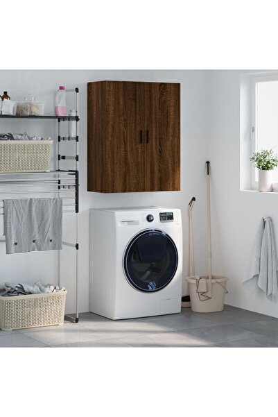 Concept Wall-mounted cabinet, brown oak, 69.5x34x90 cm