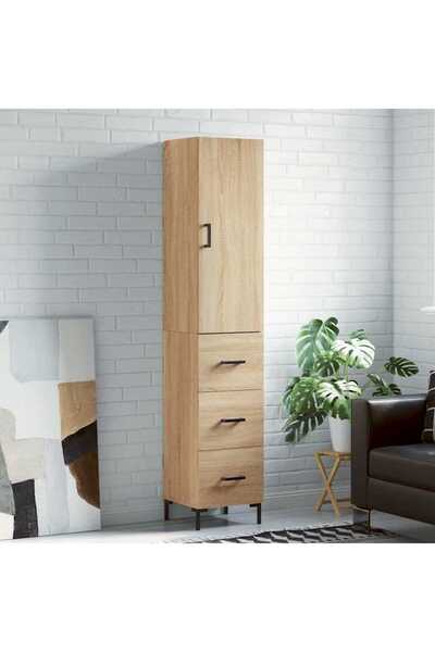 Concept Dulap înalt, stejar sonoma, 34,5x34x180 cm, lemn prelucrat