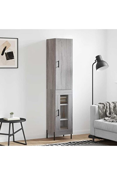 Concept Dulap înalt, gri sonoma, 34,5x34x180 cm, lemn prelucrat