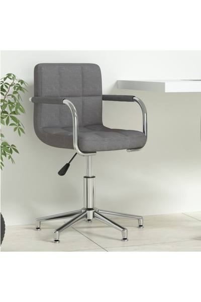 Concept Scaun de birou pivotant, gri închis, material textil