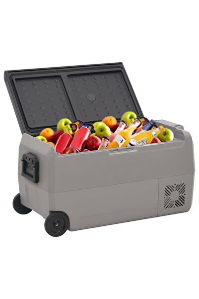 Concept Ladă frigorifică cu roată și mâner 36 L, negru și gri, PP & PE