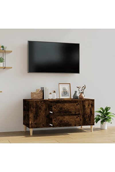 Concept Comodă TV, stejar fumuriu, 102x44,5x50 cm, lemn prelucrat