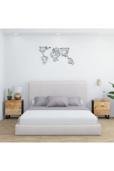 Concept Noptiere, 2 buc., 40x33x46 cm, lemn masiv de acacia