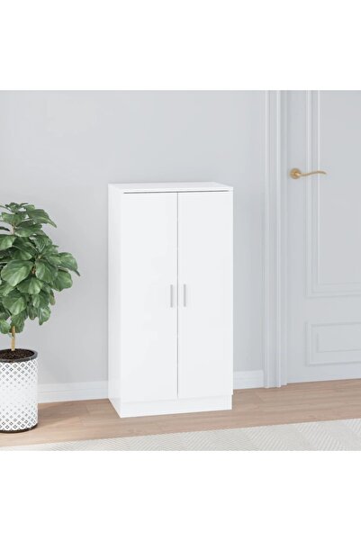 Concept Pantofar, alb extralucios, 55x35x108 cm, lemn prelucrat