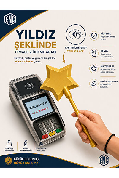 ENC Tasarım Sihirli Değnek Kart Tutucu – Temassız Ödeme POS Kartlık