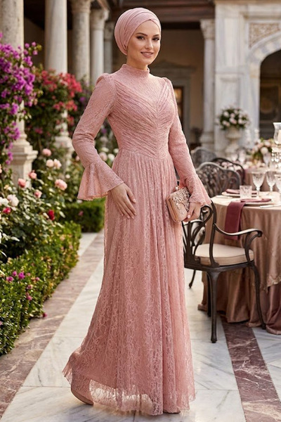 N.S NEVA STYLE فستان سهرة دانتيلي سالمون تيسيتور 56561SMN