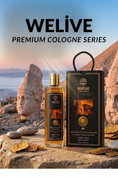 Welive Adıyaman Tütün Kolonyası – Premium Seri Cam Şişe, İpli Özel Kutu, 250 ...