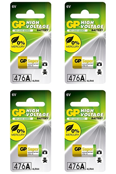 GP Batteries GP476A Süper Alkalin 476A/Px28A/A544/4LR44 Boy Pil, 6 Volt, Tekl...