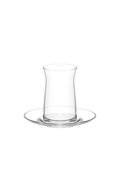 LAV Vera Glass Tea Set for 6 People 180 ml (6 Tea Cups, 6 Tea Saucers)