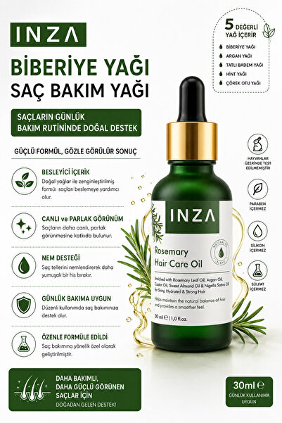 ınza Biberiye Yağı Saç Kökü Besleyici ve Saç Güçlendirmeye Yardımcı Olan Form...