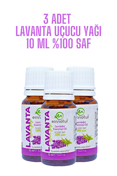 EinNatur زيت اللافندر العطري - 10 مل، 3 قطع، لافاندولا أنجوستيفوليا، لينالول ...