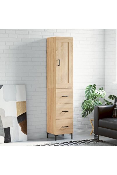 Concept Dulap înalt, stejar sonoma, 34,5x34x180 cm, lemn prelucrat