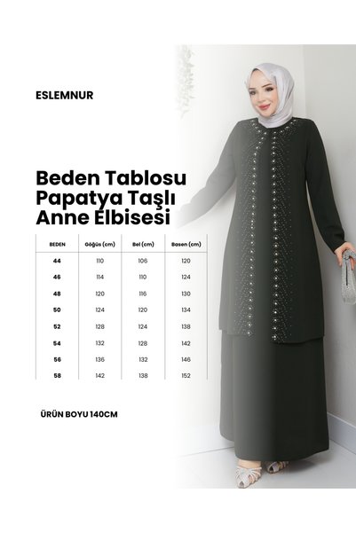 ESLEMNUR Rochie de mama marime mare Papatya Stone