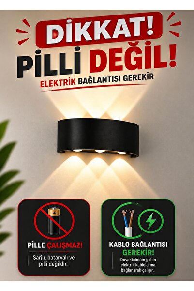 İnformed İç & Dış Mekan 6x1 Watt Duvar Apliği Günışığı Renk