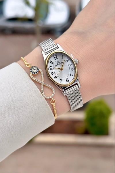 Daniel Klein Rakamlı Gold Gri Renk Ayarlanabilir Kordonlu 21 Mm Kadın Kol Saati