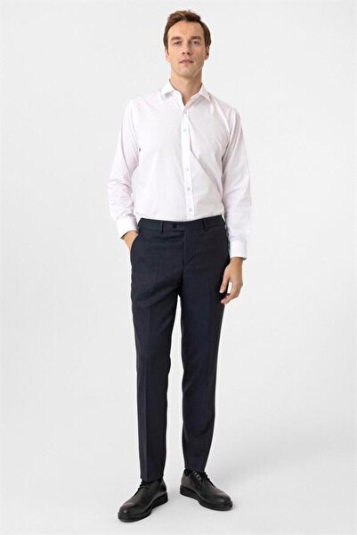 SÜVARİ Lacivert Regular Desenli Pantolon