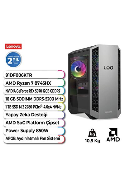 LENOVO LOQ Tower 26ADR10 AMD Ryzen 7 8745HX RTX 5070 16 GB 1 TB SSD FreeDos 9...