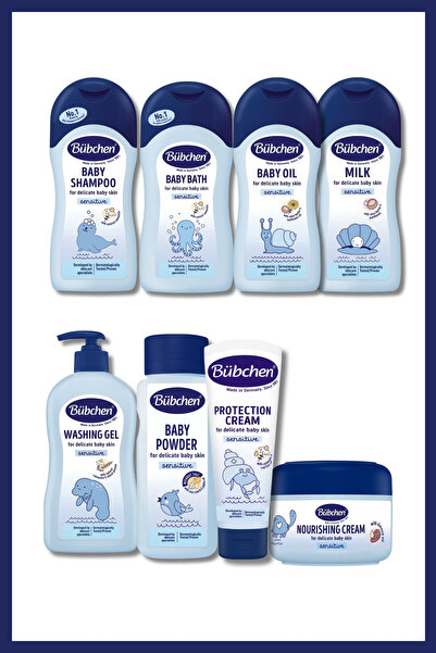 Bübchen Hoş geldin bebek (Şampuan + banyo köpüğü + bebek yağı +pişik önleyici...