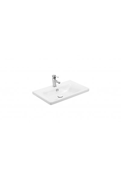 SANOVİT Sanovit Soft 55 cm Konsollu Oval Köşeli Lavabo Beyaz Renk