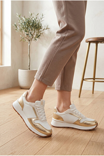 Women's White Sneaker, Textile Casual Women's Sports Shoes