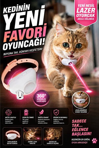 ego home Akıllı Lazer Tasma Kedi Oyuncağı Eğitici Kedi Egzersiz Oyuncağı Kedi...