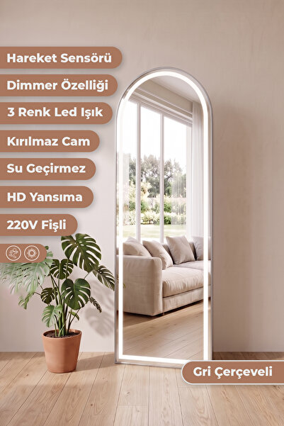 Avend 3 Renk Işıklı HD Görüntü Kırılmaz Hareket Sensörlü Ledli Ayna Ayaklı Bü...