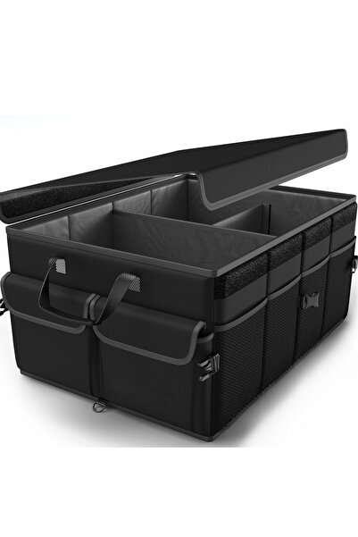 HASEPE Organizator Portbagaj Auto 60L Pliabil, 3 Compartimente, Capac Detasab...