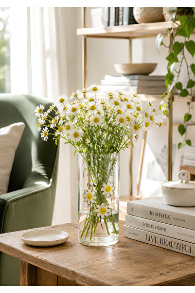 HOMİNG Daisy Mini Vază din sticlă Suport pentru flori 15 cm