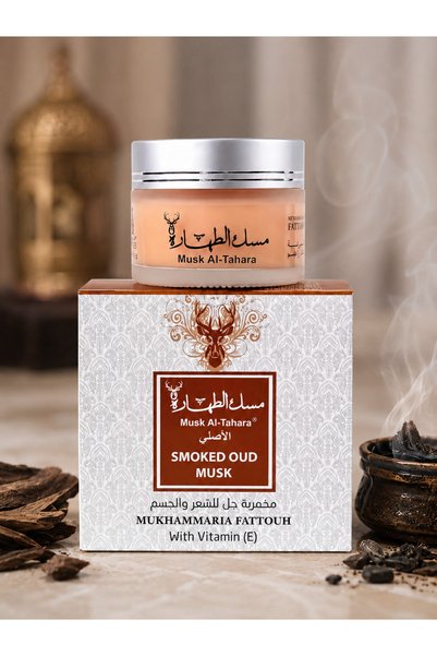 MUSK AL TAHARA 3-Piece Set of Smoked Oud Musk: Musk 6ml, Soap 50g, Glass Mahmariya 50g