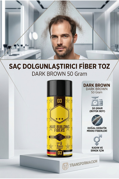 Transformacion Saç Dolgunlaştırıcı Topik Toz KOYU TON KAHVERENGİ 50gr | Anınd...