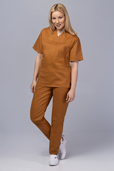 OEM Costum medical FLEXI COTTON STRETCH pentru femei, caramel