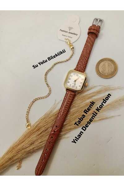 Brality Vintage Model Gold Color Case, Women's Wristwatch - Gold Color Case, ...