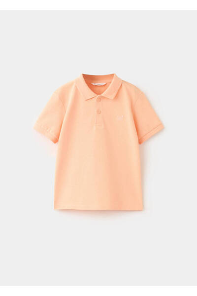 MANGO Baby Kısa kollu pamuklu polo gömlek