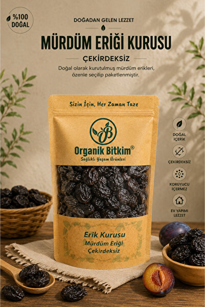 OB Organik Bitkim Çekirdeksiz Mürdüm Eriği Kurusu 1000 gr