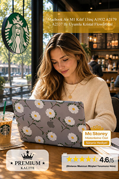 Mcstorey Macbook Air M1 Kılıf 13inç A1932 A2179 A2337 Ile Uyumlu Kristal Flow...