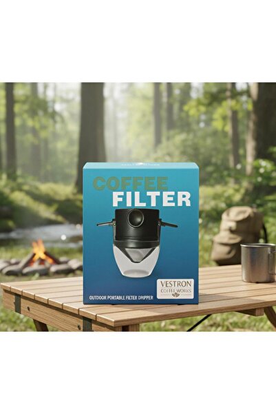 Genel Markalar Outdoor Kamp Kahve Filtresi Metal Demleme Potu Pour Over Katla...