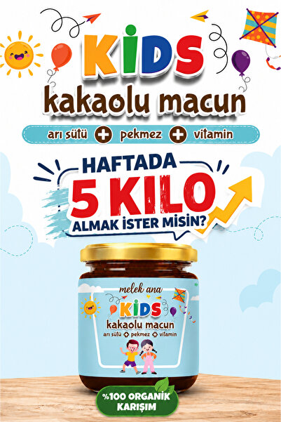 Melek Ana kilo.aldırıcı İştah açıcı arı sütü Bal vitamin kakao vitamin Kids Ç...