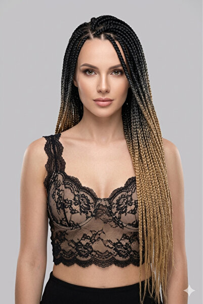 8 Kadına Dair Herşey Afrika Örgüsü Saç - Siyah Karamel Kahve BY30 - 165gr.