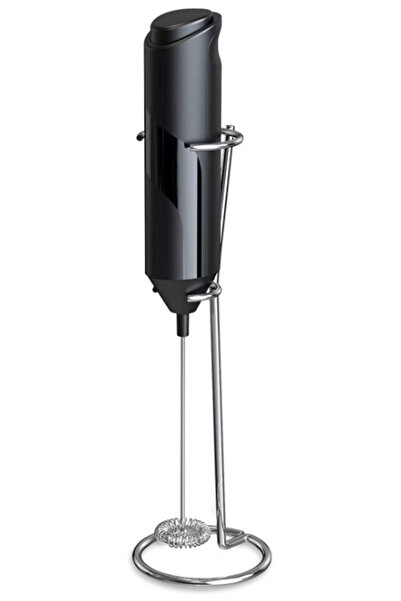 LILY Mixer spuma de lapte negru cu stand vertical ideal pentru cappuccino caf...