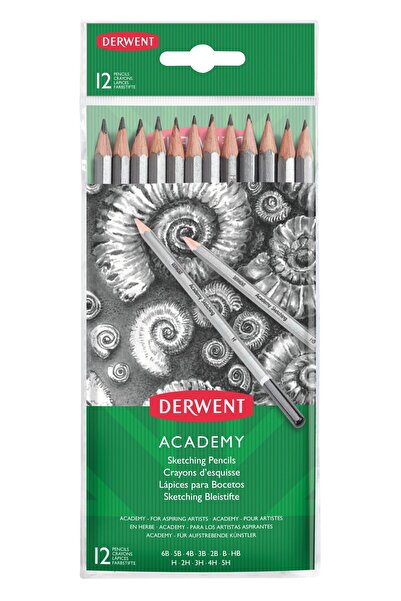 Derwent Creioane grafice Academy 5H-6B blister 12 buc/set calitate superioară...