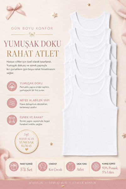 Nicoletta Tricou pentru fete cu bretele late, pachet de 5, din Lycra, cu bret...