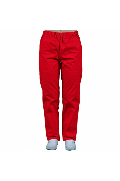 Masstex Pantaloni unisex pentru uniformă medicală – ROSU