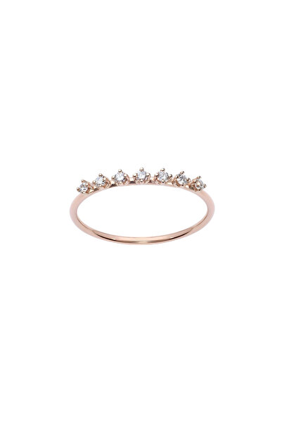 Lisa&Co. Inel Aur White Diamond Crown 53 mm / Aur roz&diamant / Diamant alb
